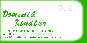 dominik kindler business card